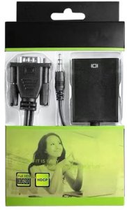 Adapter AV Verk Kabel adapter konwerter vga-hdmi full HD d-sub z jack 3.5 i USB 5