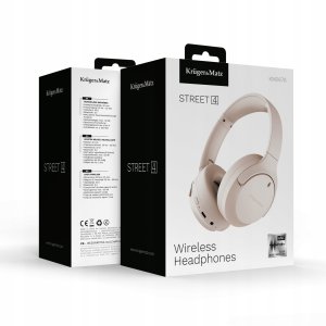 Bezprzewodowe słuchawki nauszne z ANC , Kruger&amp;Matz Street 4 , beżowe 7