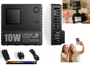 Lampa Led 10w Video 1800k-9000k Light Do Aparatu Telefonu / Ulanzi C10rgb Rgb 3