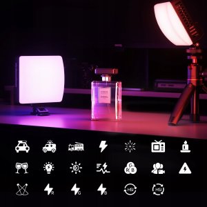 Lampa Led 10w Video 1800k-9000k Light Do Aparatu Telefonu / Ulanzi C10rgb Rgb 7