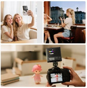 Lampa Led 10w Video 1800k-9000k Light Do Aparatu Telefonu / Ulanzi C10rgb Rgb 9