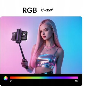Lampa Led 20w Rgb Video 1800-9000k Do Telefonu Aparatu Kamery / Ulanzi K20rgb 5