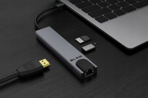 Karta sieciowa Blow 86-077# Karta sieciowa usb-c hub rj45 + hdmi 100w k-08 4