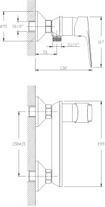 NEA Bateria prysznicowa SOTBE do kabiny 4