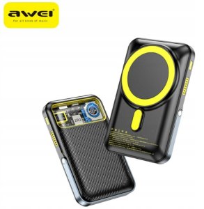 Powerbank Awei PA-10 10000mAh indukcyjny MagSafe czarny 3