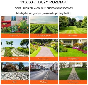 Gruba agrowłóknina antychwastowa agrotkanina 4x18,3m czarna 5