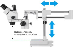Mikroskop trójokularowy 3.590x zoom z ramieniem 360 do serwisu PCB 4