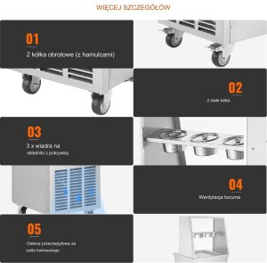 Maszyna do lodów tajskich rolowanych płyta mrożąca 11