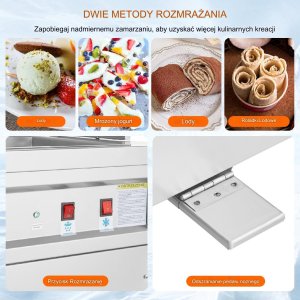 Maszyna do lodów tajskich rolowanych płyta mrożąca 8