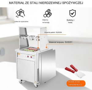 Maszyna do lodów tajskich rolowanych płyta mrożąca 10