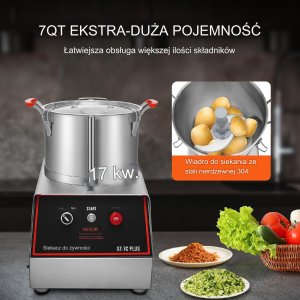 Cutter mikser szatkownica blender mikser gastronomiczny 1400W 17,62L 2