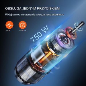 Cutter mikser szatkownica blender mikser gastronomiczny 1400W 17,62L 3