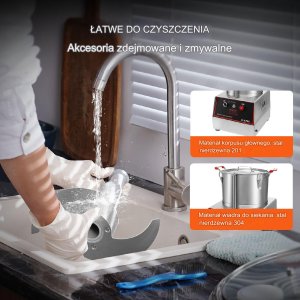 Cutter mikser szatkownica blender mikser gastronomiczny 1400W 17,62L 5