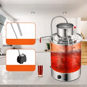 Destylator alkoholowy destylarka alkoholu wina z pompą dwubębnowa 30 L 4