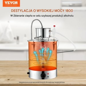 Destylator alkoholowy destylarka alkoholu wina z pompą dwubębnowa 30 L 8