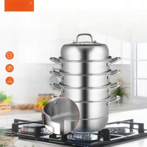 PAROWAR GARNEK do gotowania na parze gastronomiczny 5 poziomów 30 cm 3