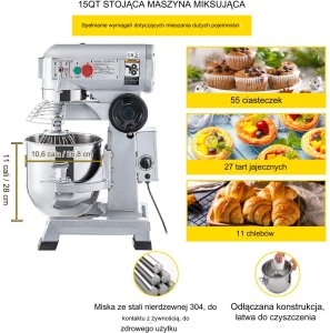 Robot kuchenny mikser planetarny gastronomiczny 600W 3