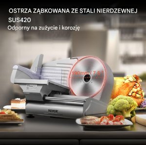 KRAJALNICA GASTRONOMICZNA DO MIĘSA SERA 180 W 3