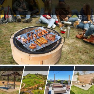 Ruszt do ogniska 91 cm - stalowy z uchwytem - przenośny grill turystyczny 8