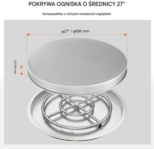 Pokrywa Ochronna do Paleniska 69 cm 4