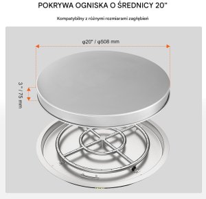 Pokrywa Ochronna do Paleniska 50 cm 4