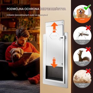 Drzwiczki dla Zwierząt z Magnetycznymi Klapami Rozmiar L 6