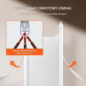 Klapa dla psa do drzwi z zamkiem aluminiowa rama na 3 magnesy mała 5