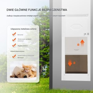 Drzwiczki dla Psa do Drzwi Przesuwnych Aluminiowe Regulacja Wysokości XL 5