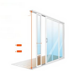Drzwiczki dla Psa do Drzwi Przesuwnych Aluminiowe Regulacja Wysokości XL 10