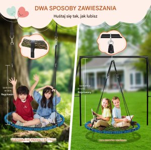 Okrągła Huśtawka Ogrodowa Pająk 6