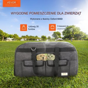 Transporter plecak dla kota psa na kółkach sztywny solidny duży ze stelażem 2