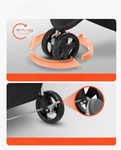 Wózek dla psa składany 16kg 3 koła z hamulcem podróżny do spacerów 6