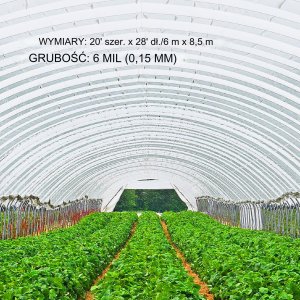 Folia do szklarni szklarniowa Folia Pokrycie do tunelu 6m x 8,5m 4
