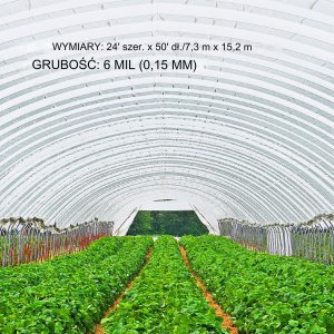 Folia do szklarni szklarniowa Folia Pokrycie do tunelu 7,3 x 15,2 m 11