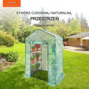 Mini Szklarnia Ogrodowa Tunel Foliowy Ogród Taras Balkon 141 x 74,5 x 205 cm 7
