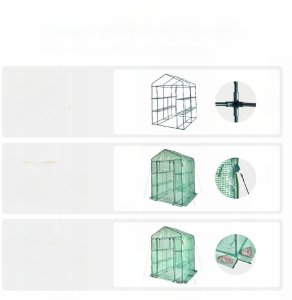 Mały tunel foliowy ogrodowy szklarnia balkon taras warzywa 141x200 cm 3