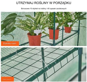 Mały tunel foliowy ogrodowy szklarnia balkon taras warzywa 141x200 cm 9