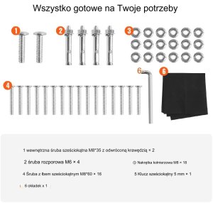 Vevor Stojak na drewno opałowe kominkowe duży kosz metalowy +plandeka 259x36cm 6