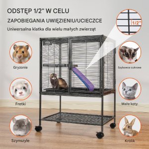 Vevor Metalowa Klatka dla Małych Zwierząt 86 cm 6