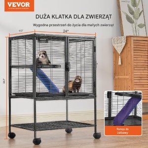 Vevor Metalowa Klatka dla Małych Zwierząt 86 cm 7