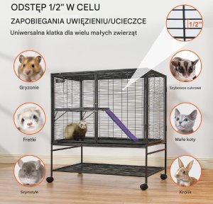 Vevor Metalowa Klatka dla Małych Zwierząt 100 cm 6