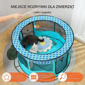 Składany kojec lekki dla psa kota królika szczeniąt legowisko do domu xl 3