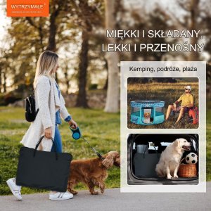 Składany kojec lekki dla psa kota królika szczeniąt legowisko do domu xl 7