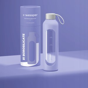 Wessper Szklana butelka Wessper B1 Borosilicate 1000ml Lavender  (WES260-VI-NEW) 8