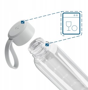 Szklana butelka Wessper B1 Borosilicate 500ml Transparent  (WES260-500-TR-NEW) 5