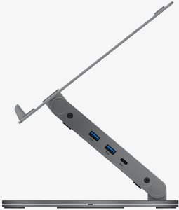 Spigen LD204H Laptop Stand Hub - Podstawka / stojak pod laptopa z Hubem 6 w 1 (Space Grey) 3