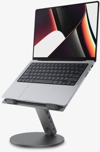 Spigen LD204H Laptop Stand Hub - Podstawka / stojak pod laptopa z Hubem 6 w 1 (Space Grey) 7