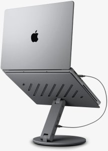 Spigen LD204H Laptop Stand Hub - Podstawka / stojak pod laptopa z Hubem 6 w 1 (Space Grey) 8
