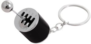 LeanToys Brelok Metalowy Do Kluczy Skrzynia Biegów Ruchoma Czarny 2