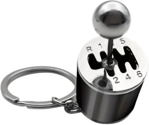 LeanToys Brelok Metalowy Do Kluczy Skrzynia Biegów Ruchoma Czarny 3